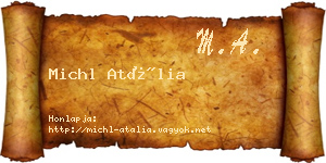 Michl Atália névjegykártya